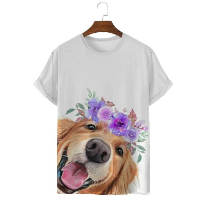 Fashion new pet dog print T-shirt