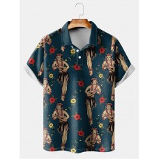 Hawaii Aloha Hula Girl POLO Shirt